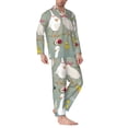 thumbnail image 2 of Fotbe Cute Farm Birds Pijama de Hombre con Estampado de Manga Larga, Conjunto de 2 Piezas, Ropa de Dormir Suave y Cómoda con Bolsillos-X-Large, 2 of 7