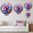 thumbnail image 4 of Designart "Pink Blue Hydrangea Blooming Euphony" Floral Oversized Wall Clock, 4 of 5