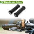 thumbnail image 2 of Unique Bargains 7/8" 22mm 15/16" 24mm Universal Motorcycle Hand Grips Cover Non Slip Aluminum Alloy Rubber Handle Bar Throttle Grips Black 1Pair, 2 of 7