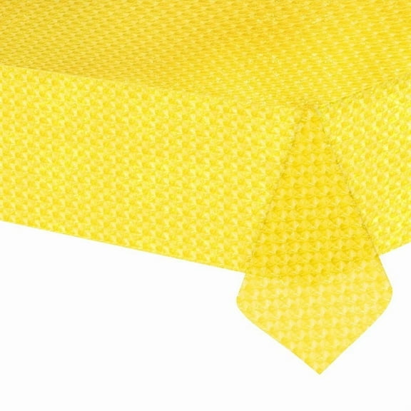 A Three-Piece Set Of Yellow 3D Plastic Tablecloth