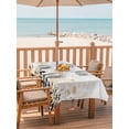 thumbnail image 3 of Rectangle Outdoor Tablecloth With Umbrella Hole And Zipper– Rustic Field Waterproof Patio Table Cover for Party, Picnic, Backyard, 60"x120" , Silhouette Flower Herb Cream Black, 3 of 8