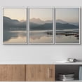 thumbnail image 2 of wall26 - 3 Piece Framed Canvas Wall Art - Taiwan Landmark Sun Moon Lake Beautiful Scenery - Modern Home Art Stretched and Framed Ready to Hang - 16"x24"x3 WHITE, 2 of 5