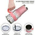 thumbnail image 4 of 40 oz Tumbler with Handle and Straw Leak Proof 40 oz Cup Insulated Stainless Steel Coffee Travel Mug Slim 40oz Pink Leopard Tumbler with Handle Leopard Print Stuff Gift for Women, 4 of 6