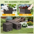 thumbnail image 2 of Homall 2-Pack 24" Tall Outdoor Plastic Planters with Inside Pots, Rattan - Patterned for Patio Decor, 2 of 7