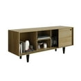 thumbnail image 3 of Castle Place Mid-Century Modern TV Stand Console for TVs up to 60", Light Oak, 3 of 9