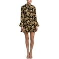 thumbnail image 2 of Romeo and Juliet Couture BLACK Mock Neck Shift Floral Dress, US Large, 2 of 3