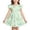 Light Green, variant on Big Girls Dress Short-sleeve Floral Printed Fun Gentle Airy for Party Comfortable Charming Cozy Modern Dress Set