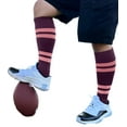 thumbnail image 4 of Couver Cotton Purple Striped Softball Baseball Sports Knee High Tube Socks, Pink Medium, 4 of 7