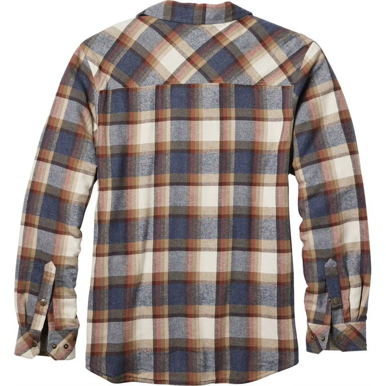 Legendary Whitetails Archer Flannel Thermal Lined Shirt Jacket for Men, Quilted Insulated Plaid Work Outerwear Coat, Sky, X-Large