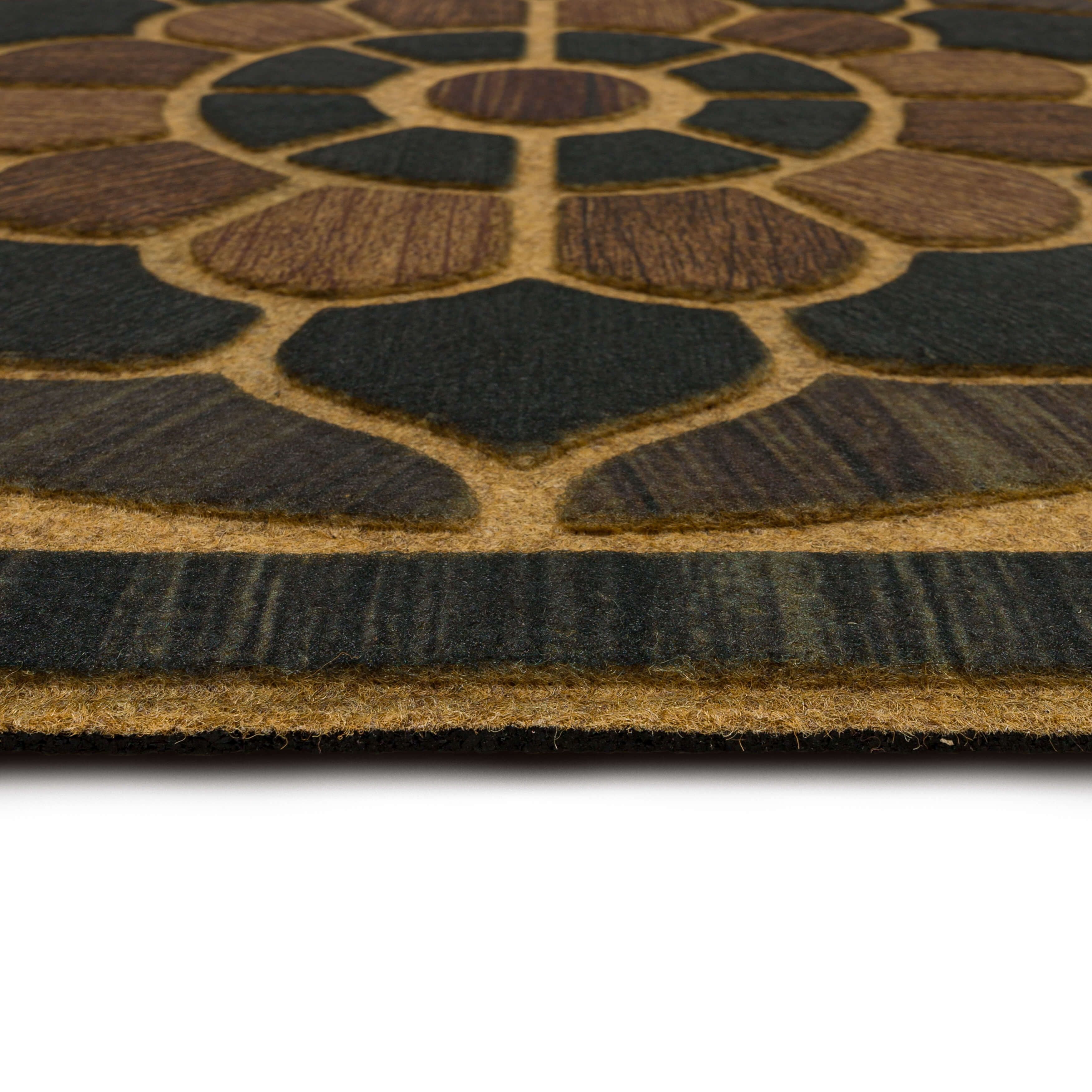 Mohawk Home Entry Recycled Rubber Non-Slip Indoor Outdoor Stoney Medallion Smoke Oversize Doormat, 2' X 4'