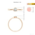 thumbnail image 5 of ANGARA Natural 0.25 Ct. Diamond Solitaire Ring in 14K Rose Gold for Women (Ring Size: 3.5), 5 of 10