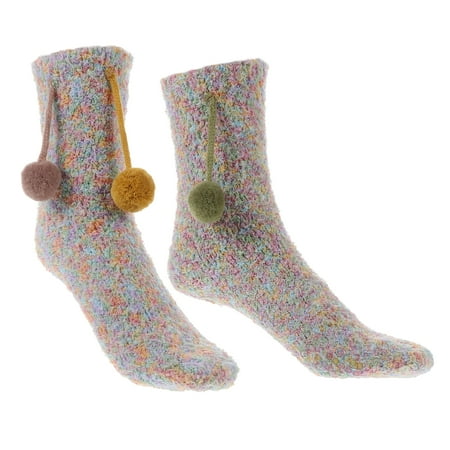 

NICEXMAS 1 Pair of Household Winter Fall Socks Thickened Warm Coral Fleece Sleeping Socks