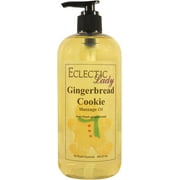 Gingerbread Cookie Massage Oil by Eclectic Lady, 16 oz, Sweet Almond Oil and Jojoba Oil