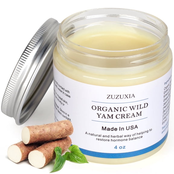 ZUZUXIA Organic Wild Yam Cream for Hormone Balance 4 OZ