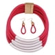 thumbnail image 2 of Collar gargantilla de joyería africana, collar de tela multicapa, collar en capas Rojo, 2 of 9