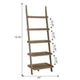 thumbnail image 5 of Convenience Concepts American Heritage 5-Shelf Ladder Bookcase, Driftwood, 5 of 5