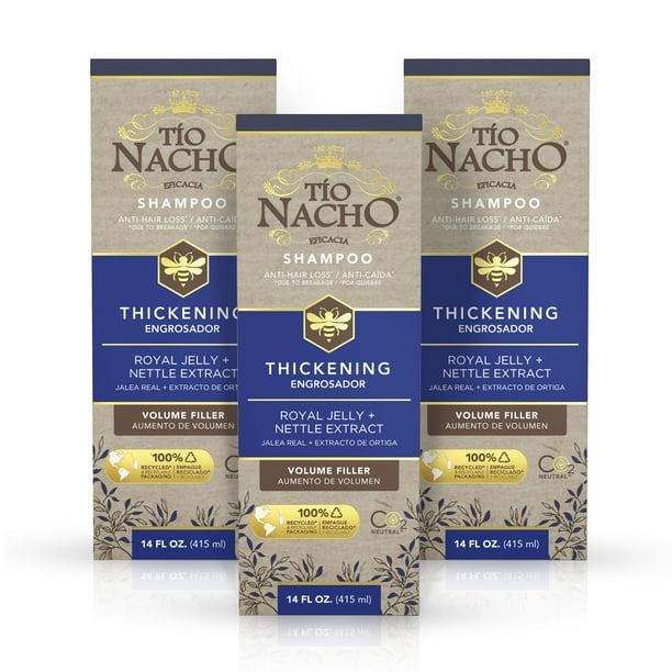 Champú anticaída y espesante Tio Nacho, volumen 414 ml x3