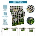 thumbnail image 6 of St. Patrick's Day Table Runner - 48 Inch Long Gnomes Gold Coin Shamrock Checkered Plaid Cotton and Linen Blended Dress Scarves Farmhouse Table Runner for Kitchen Dining, Coffee Table, 13" x 48", 6 of 8