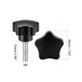 thumbnail image 2 of Uxcell M8 x 15mm Male Thread 39mm Head Star Knobs Zinc Plated Black 3 Pack, 2 of 5