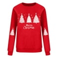 thumbnail image 6 of HOMBOM Womens Merry Christmas Sweatshirts Lightweight Ugly Red Pullover Crewneck Merry Christmas Soft Tops for Womem, 6 of 6