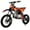 Orange, variant on X-Pro Brand New 110cc Pit Dirt Bike, with Semi-Automatic Transmission Big Kick Start 14"/12" Tires