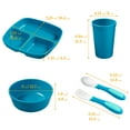 thumbnail image 2 of ECR4Kids My First Meal Pal Combo Set, Teal, 15-Piece, 2 of 9