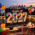 thumbnail image 5 of Class of 2027 Graduation Flags Classroom, Polyester Large Banner Decorations, Easy Hang Store Transport Flag, S*chool Group Celebration Indoor Outdoor Display, 5 of 6