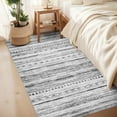 thumbnail image 3 of VUNATE 3'x5' Area Rugs for Living Room Washable Rugs Boho Moroccan Area Rug Soft Neutral Geometric Bohemian Carpet Distressed Indoor Rug for Bedroom Dining Room Office Foldable Nonslip Rug Black, 3 of 5