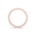 thumbnail image 2 of AFFY Round Shape White Cubic Zirconia Full Eternity Wedding Band Ring In 14k Rose Gold Over Sterling Silver Ring Size-7, 2 of 6