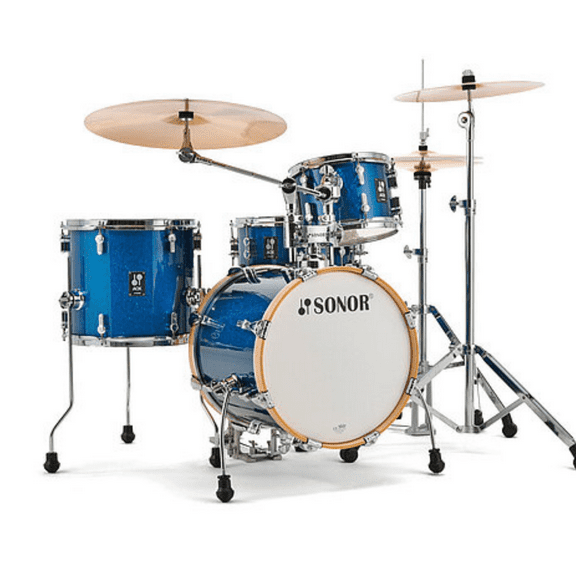 Sonor AQX Jungle 4-Piece Drum Shell Pack (Blue Ocean Sparkle)