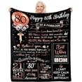 thumbnail image 1 of LHSHID 60th Birthday Gifts for Women Men Best 60th Birthday Gift Ideas Happy 60th Birthday Gifts Decorations Women 1963 60th Birthday Blanket Funny 60 Year Old Gifts for Mom Dad Sister 50x60in, 1 of 6