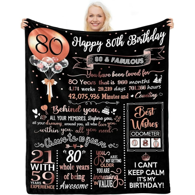 LHSHID 60th Birthday Gifts for Women Men Best 60th Birthday Gift Ideas Happy 60th Birthday Gifts Decorations Women 1963 60th Birthday Blanket Funny 60 Year Old Gifts for Mom Dad Sister 50x60in