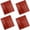 Red 4PCS, variant on 12 Cavities Bread Pan Silicone Mini Loaf Baking Pan
