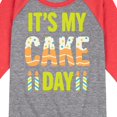 thumbnail image 3 of Instant Message - It's My Cake Day - Toddler & Youth Raglan Graphic T-Shirt, 3 of 7