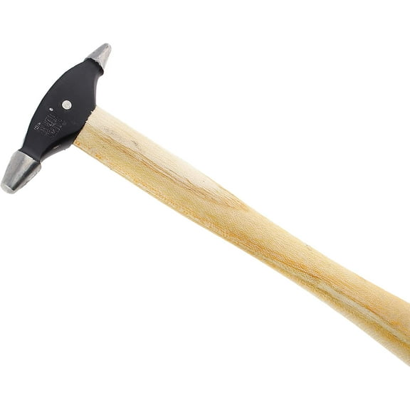 The Beadsmith Mini Embossing Hammer - 9 inches Wooden Handle, 65mm Two-Sided Steel Head with 4 & 6mm Faces - Repousse Tool Used to Add Texture and Dimension to Metalwork