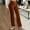 Brown, variant on pstuiky Dress Pants, Solid Color Casual Long Straight Leg High Waisted Trousers Fashion Womens Pants Black L