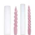thumbnail image 2 of 2 Style Silicone Candle Mould Twist Rod Candle Mould Twisted Candlestick Silicone Candle Mold Rotating Screw Rod Candle Mould DIY Spiral Taper Candle Silicone Mold, 2 of 5