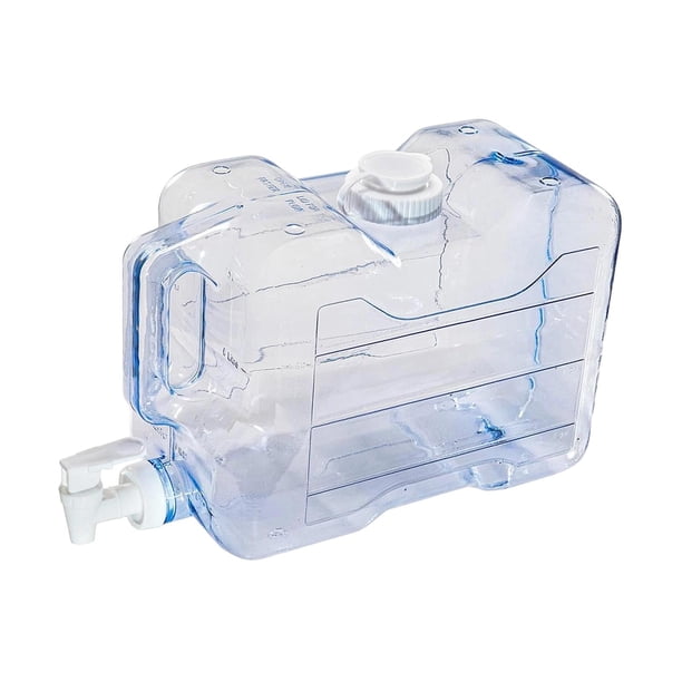 Contenedor de agua para camping, portabotellas con asa práctica y versátil para almacenamiento en barril. 2 galones
