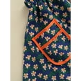 thumbnail image 6 of Gureui 3-8Y Toddler Kids Girls Clothes Long Ruffle Puff Sleeve Shirt Tops and Floral Print Suspender Skirt Outfit Set, 6 of 7