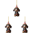 thumbnail image 1 of Adorno de perro de dibujos animados colgante acrílico navideño suministros para fiesta en casa (C-1), 1 of 2