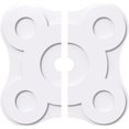 thumbnail image 1 of Ekena Millwork CMP38LA2-04000 38 in. OD x 4 in. ID Square Luna Architectural Grade PVC Contemporary Ceiling Medallion - 2 Piece, 1 of 1
