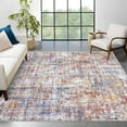thumbnail image 3 of Haperlare Abstract Area Rug Non Slip Living Room Rug Modern Carpet Stain Resistant Rug Colorful Rug Contemporary Accent Floor Carpet for Bedroom, 4' x 6' Red Blue, 3 of 6
