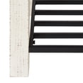 thumbnail image 3 of Kate and Laurel Jeran Rustic Farmhouse Bench with Iron Shoe Shelf, 36" x 14" x 20", White, Chic Entry Bench for Decor or Storage, 3 of 5