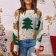 thumbnail image 4 of Chaqueta suéter navideño con cuello redondo para mujer de Europa y Estados Unidos de otoño e invierno, 4 of 5