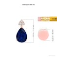 thumbnail image 2 of ANGARA Natural 2.3 Ct Sapphire Drop Earrings with Trio Diamonds in 14K Rose Gold for Women (Size-8x6mm) | September Birthstone, Anniversary, Jewelry Gift for Women | Natural Blue Sapphire Earrings, 2 of 7
