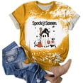 thumbnail image 2 of TTUHYWXI Womens Halloween Tshirts Fall Tee Shirt Funny Graphic Clothes Halloween Shirts Women(Yellow,L), 2 of 5
