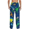 thumbnail image 3 of Fotbe Dinosaur In Space Men's Pajama Pants,Sleepwear Pants,Pj Bottoms Drawstring And Pockets-XX-Large, 3 of 9