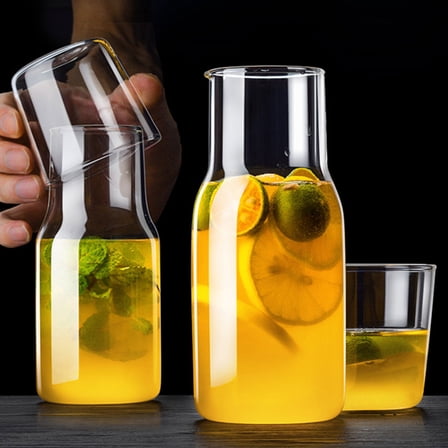 OUNONA 1Set Glass Water Carafe Household Bedside Table Accessory