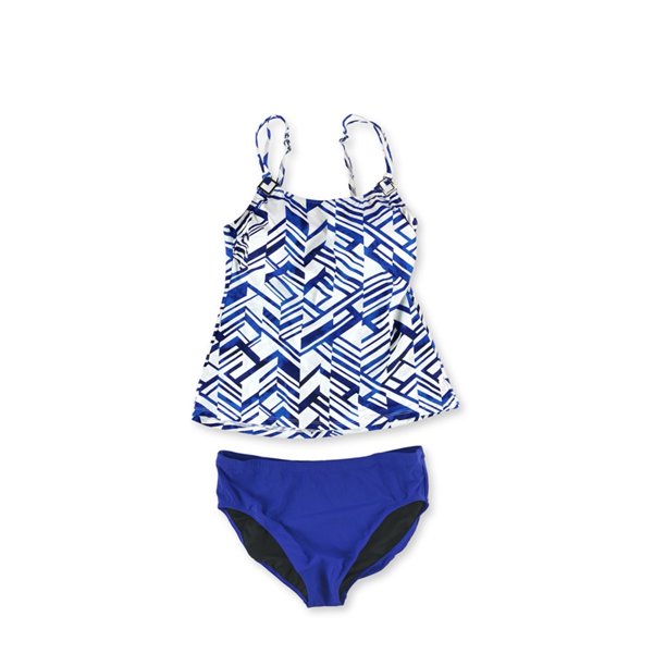 Tankini de 2 piezas para mujer Profile a rayas, blanco, 14 Profile Tankini