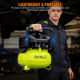 thumbnail image 2 of 6.3 Gallon Air Compressor,1.5HP 3.2SCFM @90PSI Ultra Quiet and Oil-Free Air Compressor,115PSI Max Pressure,75 dBA Noise Level,Oil Free Compressor Tank for Auto Repair, Tire Inflation, Spray Painting, 2 of 7